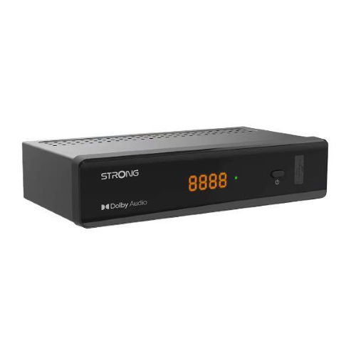 STRONG SRT 7040 DECODER SATELLITARE DIGITALE S2 DVB-S2 FTA USB HEVC.265 MAIN 10 DOLBY DIGITAL PLUS SUPPORTA SATCR NERO
